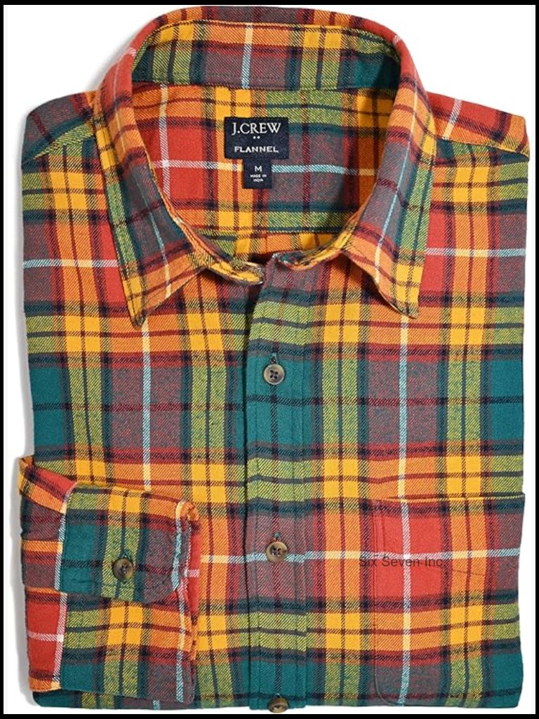 Classic-Fit Long-Sleeve Flannel Plaid Button Down Shirt